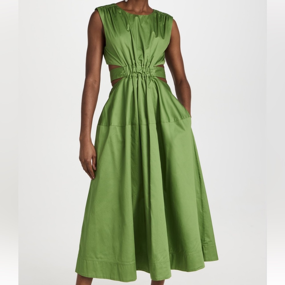 Aje Green Midi Dress